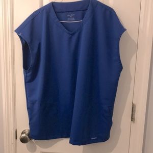 Jaanuu Royal Blue 2-pocket cap sleeve top size M